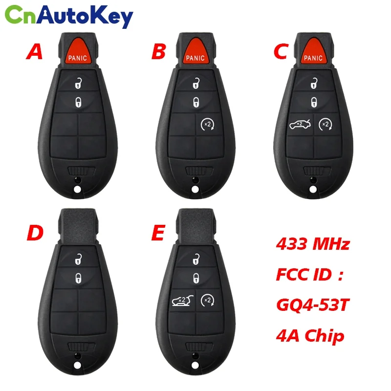 

CN086040 Aftermarket Smart Key for Jeep Cherokee Sport KL 2014-2019 Remote Key Fob Fobik 433MHz GQ4-53T PCF7961M 4A Chip