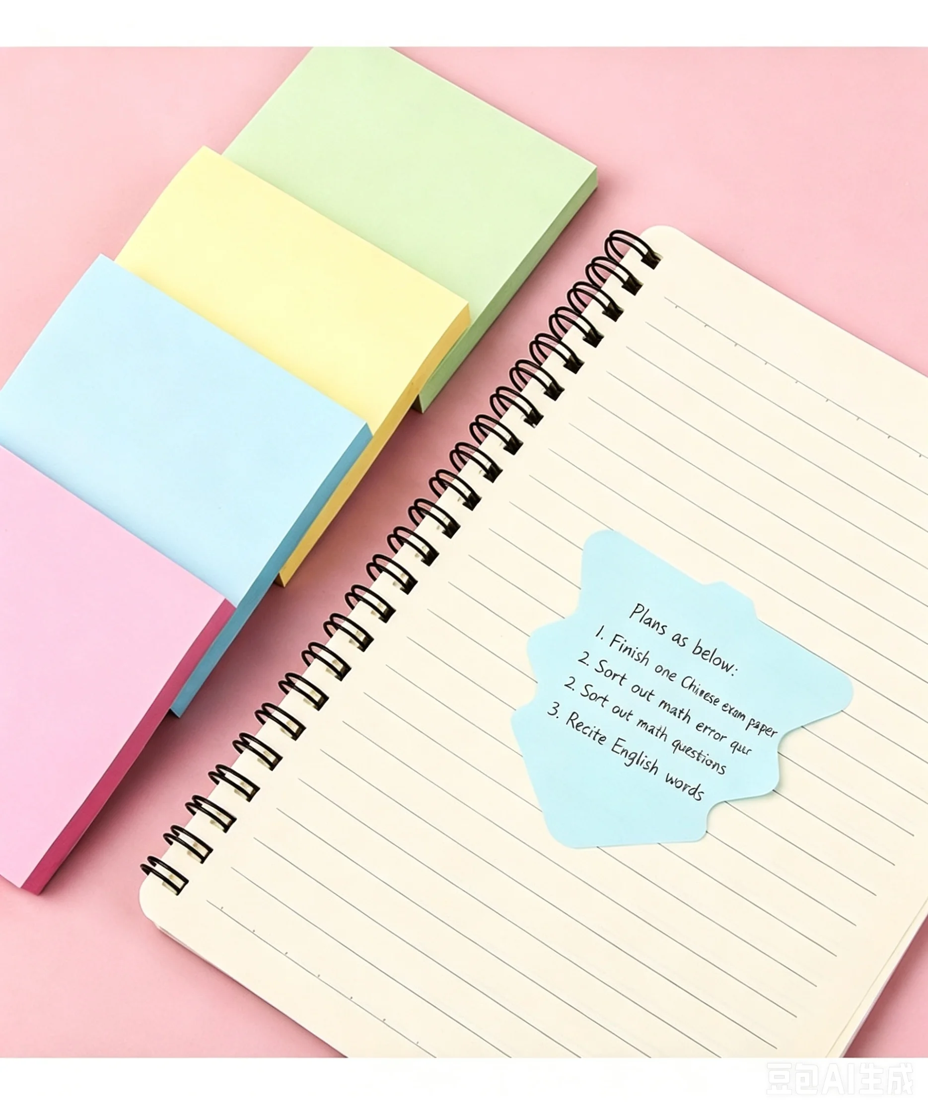 Colorful Sticky Notes, Creative Office Stationery Sticky Notes, Easy To Tear And Stick Student Sticky Notes