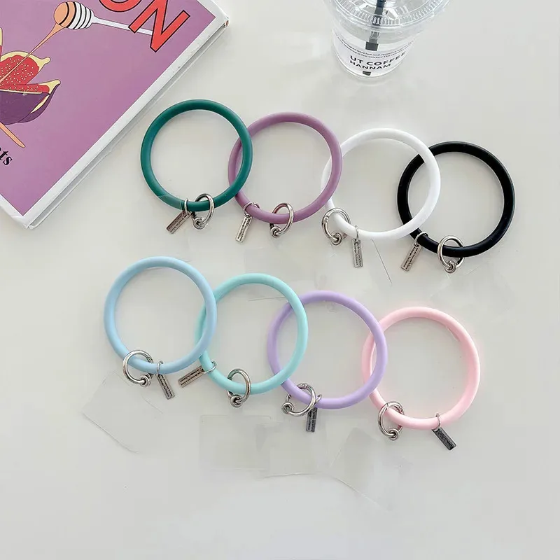 

1/3pcs Universal Hanging Ring fore Mobile Phone Soft Silicone Lanyard Strap Anti-Lost Bracelet for iPhone Xiaomi SamsungKeychain