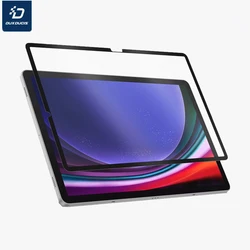 DUX duduçıkarılabilir dairesel kullanım kağıt gibi film için Samsung Tab S9 artı curling kenarları olmadan yıkanabilir istikrarlı ekran koruyucu