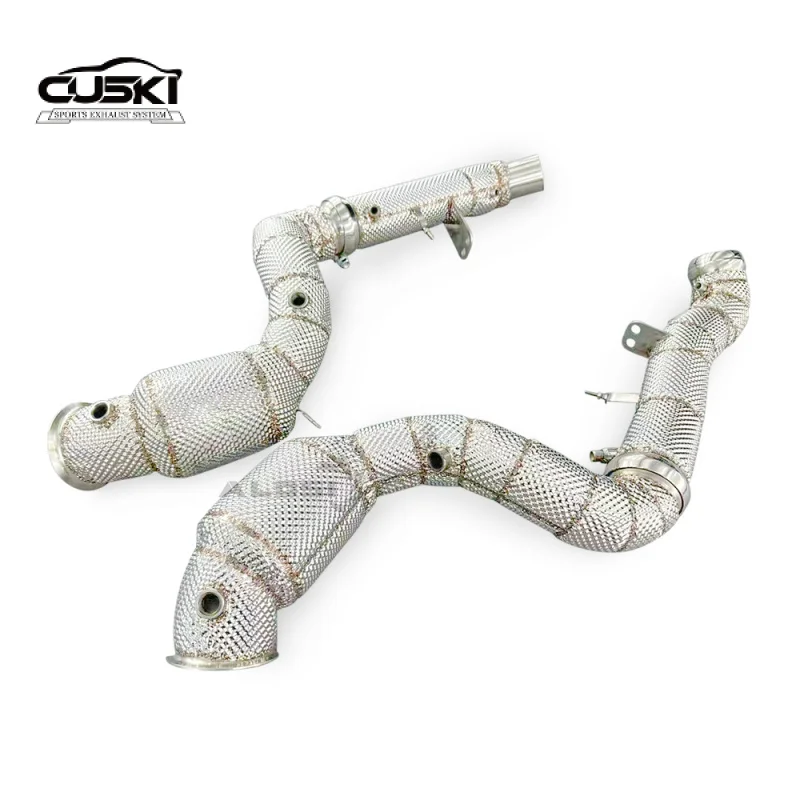 High-pressure Downpipe Exhaust  for Mercedes Benz GLE63 W167 4.0T 2019-2024 Stainless Steel Valve Exhaust Head Exhaust Retrofit
