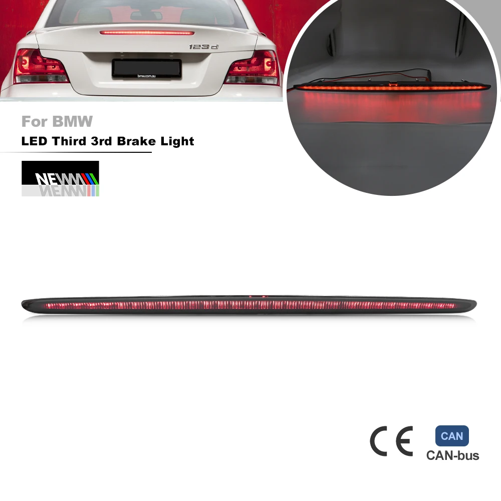 For 2007-2013 BMW 1Series E82 E88 Coupe Convertible  118i 120i 125i 128i 135i 135is 120d LED Tailgate Center Third Brake Light