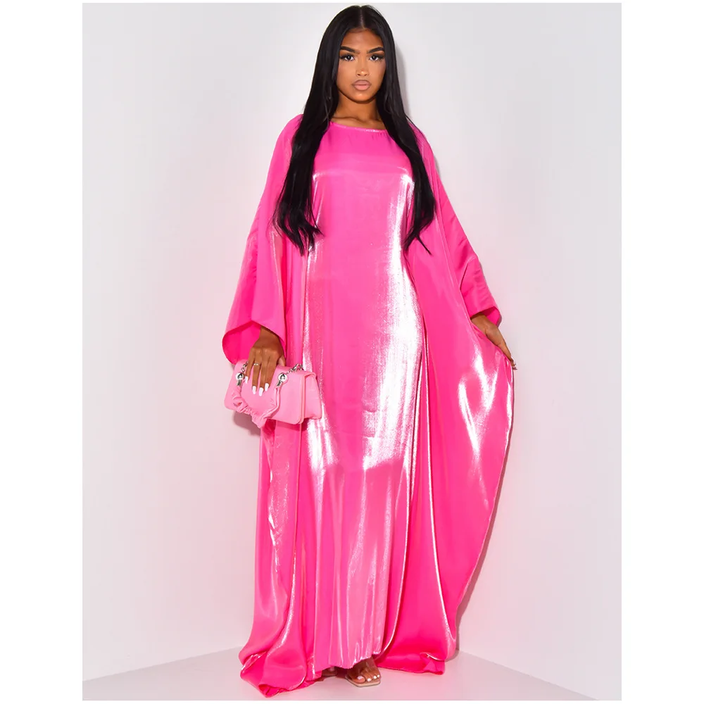 

Женские вечерние платья, мусульманские абайи Джалабия, кафтан с рукавами «летучая мышь», ислам, Рамадан, Марокко, Дубай, 2025, Vestidos, арабский длинный халат