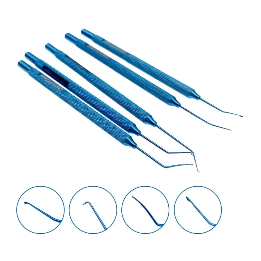 

Ophthalmic Chopper Drysdale Nucleus Dividing Hook Titanium Double Eyelid Tool surgical Instrument