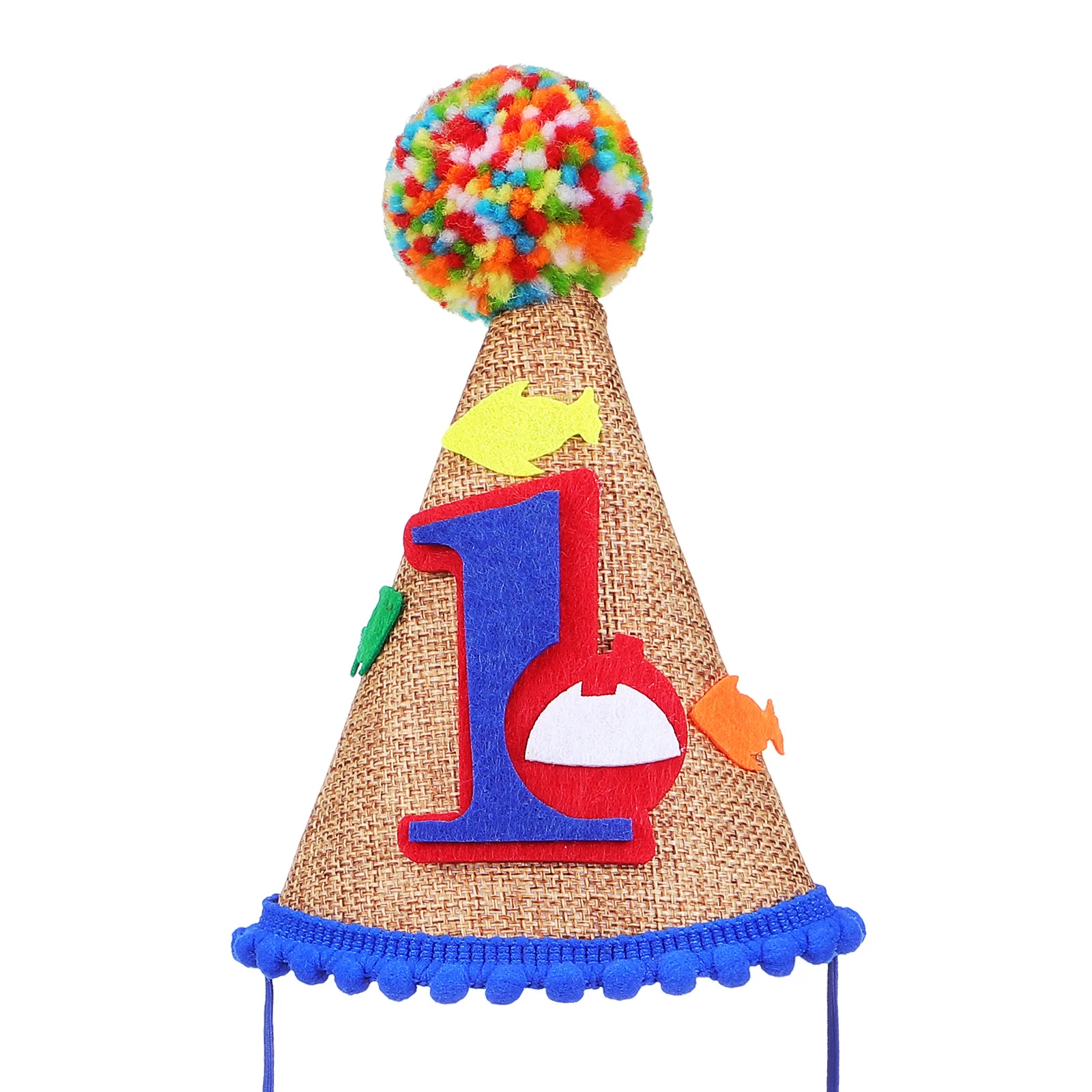 1st Birthday Hat Boy Baby First Cone Children's Holiday Party Dress Fabric Hats