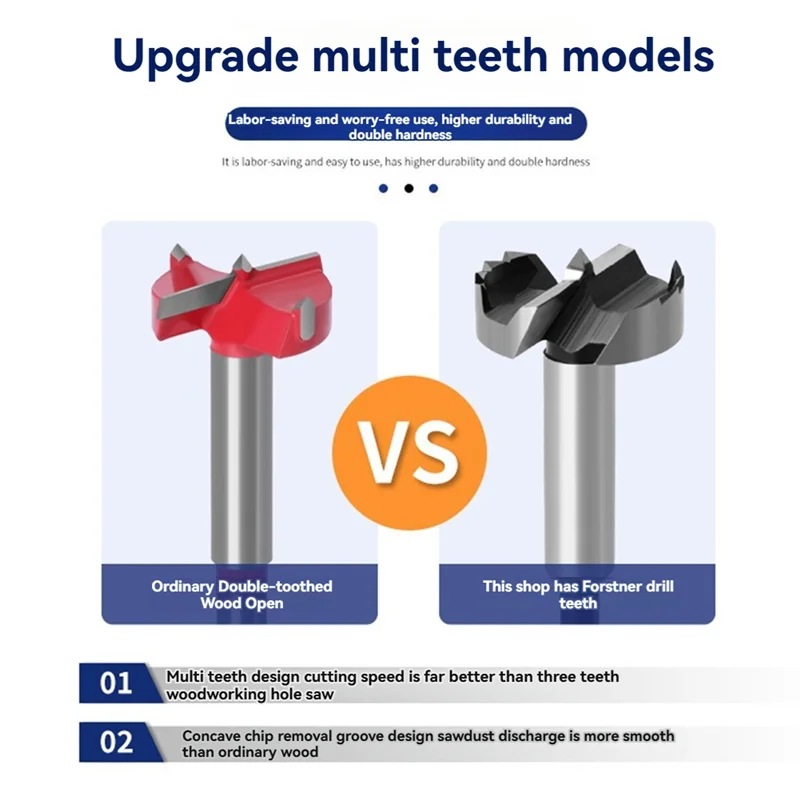 B50C Drill Bits 55Mm Woodworking Hinge Boring Drill Bit Self Centering Hole Saw For Wood/Plastics/Plywood Drilling Tools