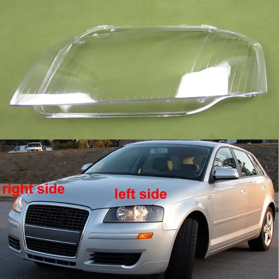 

Прозрачная маска для корпуса фары Audi A3 2003 2004 2005 2006 2007, корпус фары из плексигласа, замена оригинальных линз