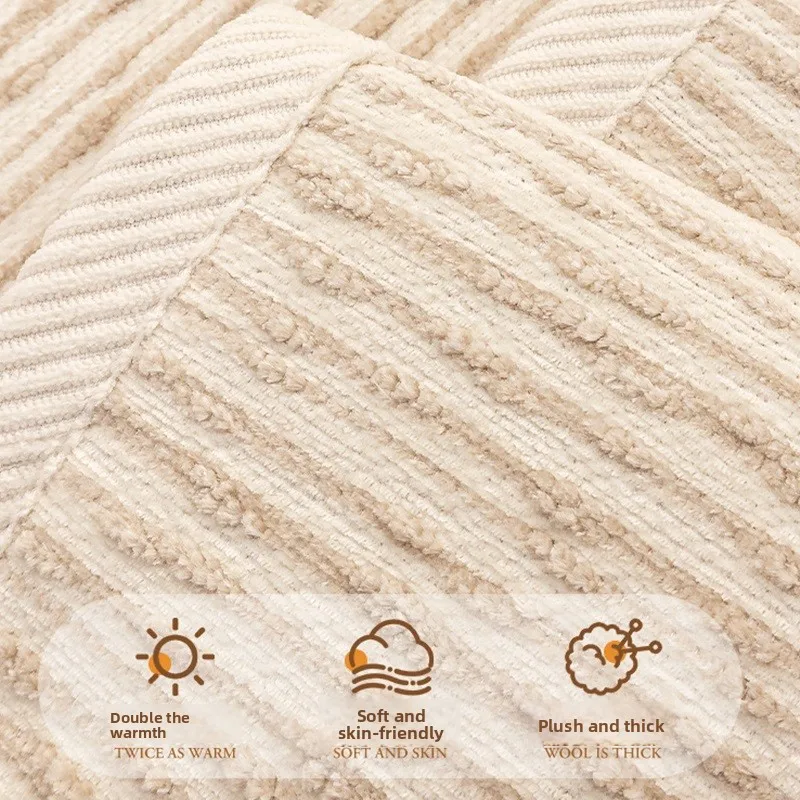 1PC Nordic Chenille Sofa Cushion for Four Seasons Wrap Side Solid Color Couch Seat Cover with Backrest Universla Sofa Towel 쇼파패드