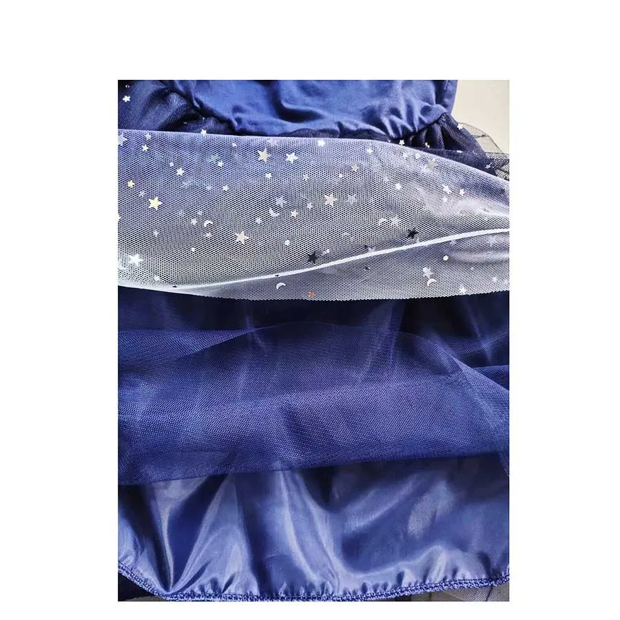 Indigo Park-Robe de princesse pour filles, vêtements de dessin animé, en fibre de maille, pour fête d'anniversaire, nouvelle collection