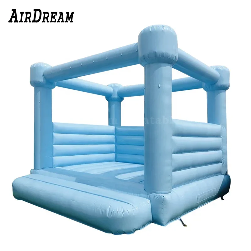 Commercial blue inflatable wedding bouncer bridal bounce house full PVC wedding tent inflatable jumping bouncy castle