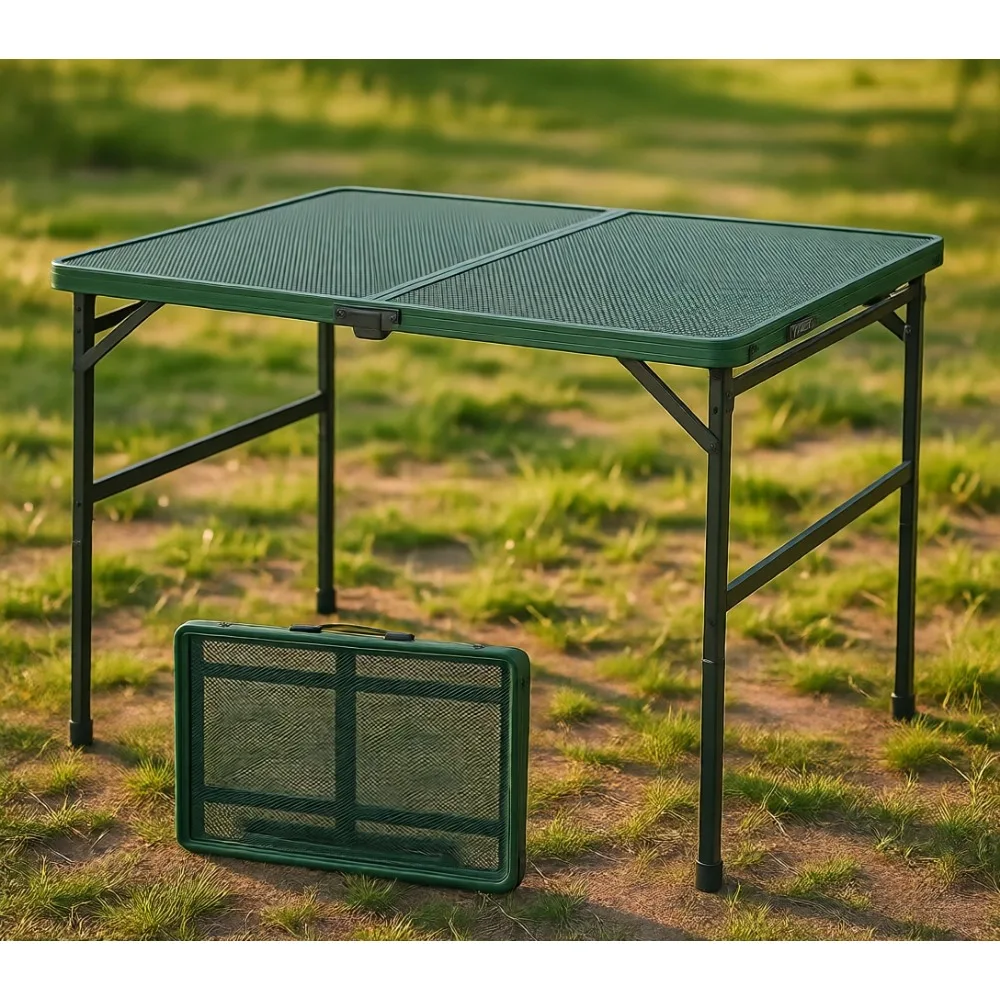 

3ft Folding Camping Table with Adjustable Aluminum Legs Portable Lightweight for Beach Picnics and Outdoor Cooking