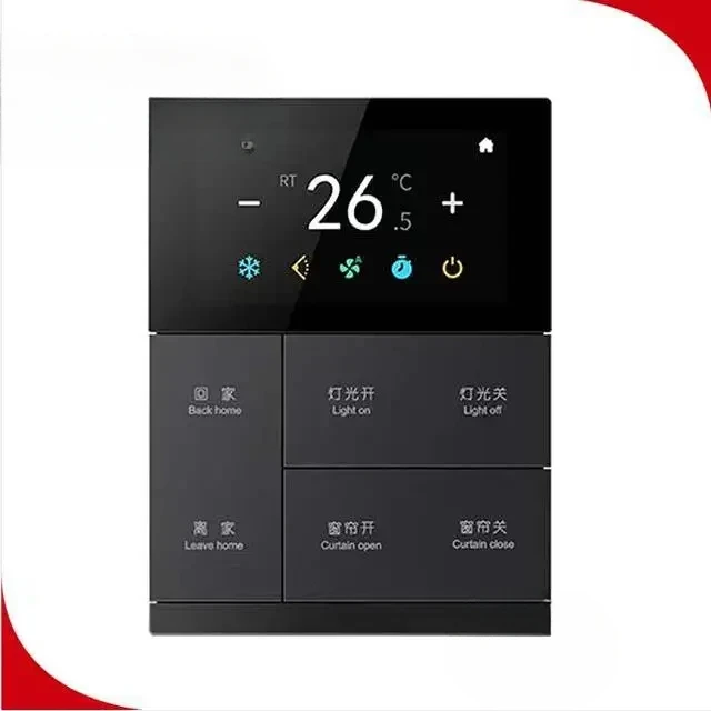 Guangzhou Manufacturer EIB K-bus KNX Smart Home Villa Hotel Automation System KNX Temperature Panel  Thermostat Panel GVS KNX