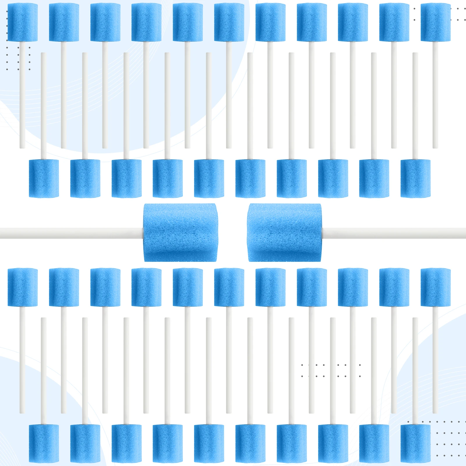 Bâton éponge pour soins buccaux, 100 pièces, mousse de gIslande buccal pour usage médical Chev, soins bucco-dentaires de poulet