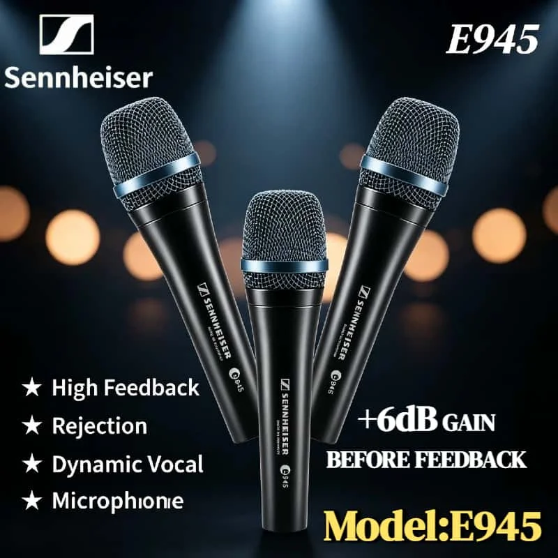 

Sennheiser 2026 New 3PCS Evolution 900 E945 Dynamic Mic Live Performances KTV Streaming Conference Singing Original Hot Sale