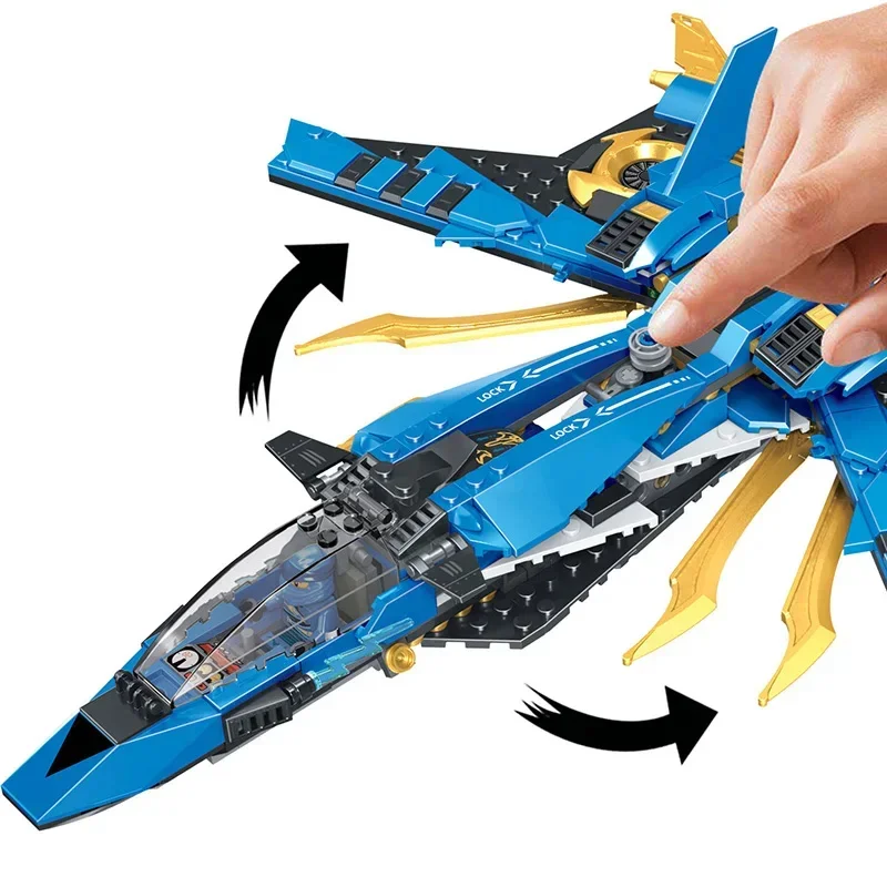 Décennie s de construction du musée Storm Fighter pour enfants, Jet Flying Machine, 524 briques compatibles, 06096 jouets, cadeaux de Noël, 70668 pièces