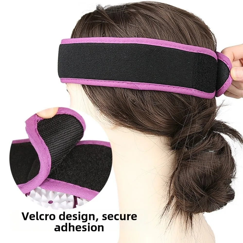 Adjustable Acupressure Massage Headband Reusable Gentle Massage Points Massage Head Band Stress Relief Portable Acupressure Wrap