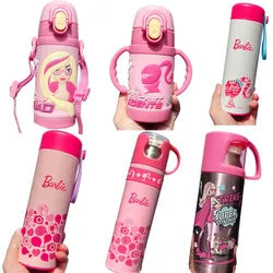 Anime Barbie Stainless Steel Thermos Cup Cartoon Student Large-capacity Direct Drinking Cup Cute Boys Girls Portable Straw Cup