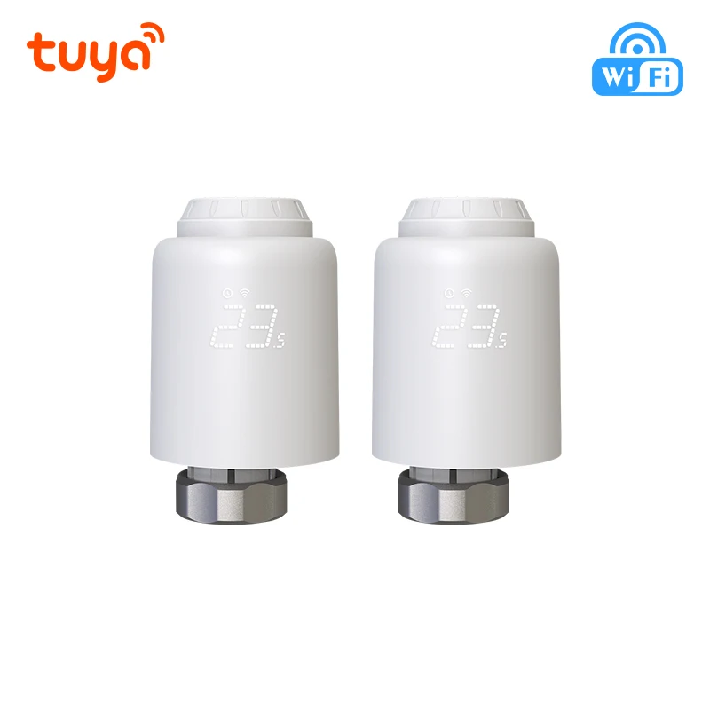 Tuya  Wifi Thermostatic Radiator Actuator Valves Smart Home Head  Programmable Temperature Controller Alexa Google Voice Control