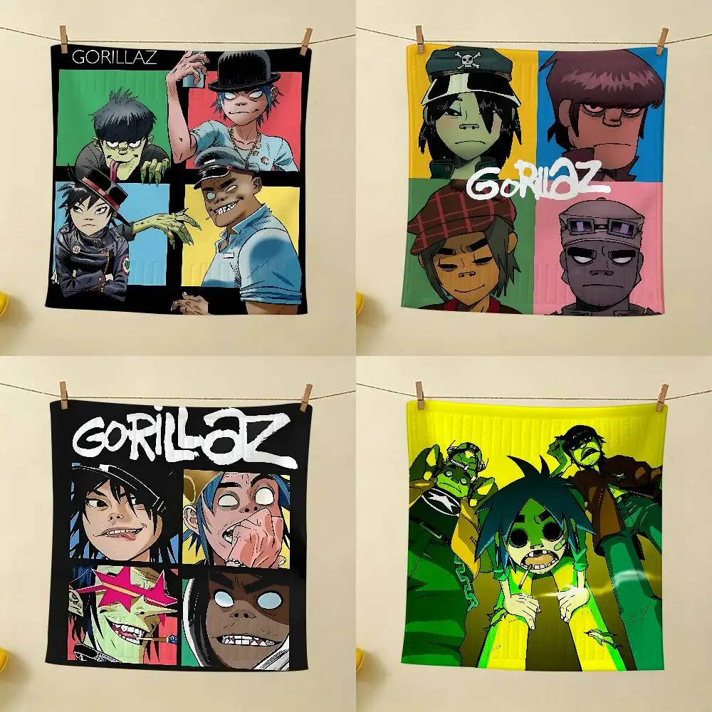 Music Prints G-G-GorillazS Hand Towel Set Natural Hypoallergenic, Soft Absorbent Quick Dry Towels For Bathroom Kitchen