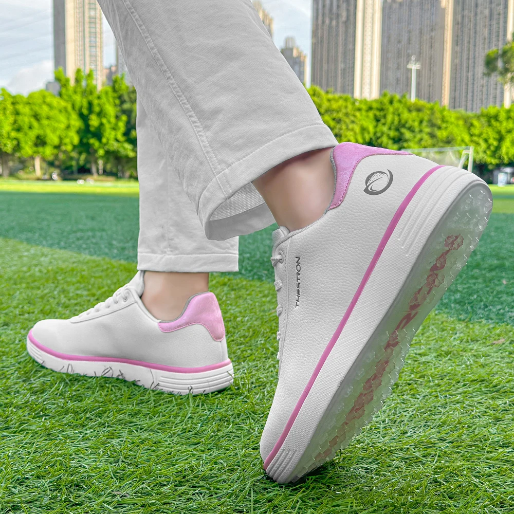 Tênis de golfe sem nailless para mulheres, fitness ao ar livre e sapatos de caminhada, grande 43, novo, outono