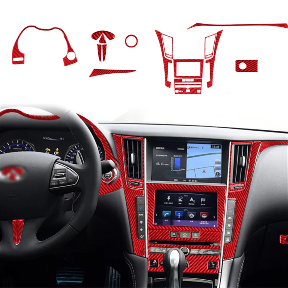 

Car interior Dashboard Kit Carbon Sticker For Infiniti Q50 Q60 2014 2015 2016 2017 2018 2019