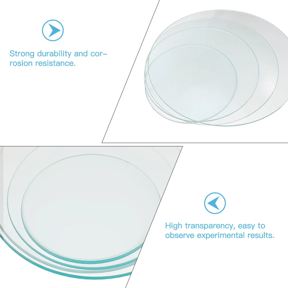 Verre de montre rond de laboratoire, 8 pièces, Durable, multifonctionnel, pour laboratoire scolaire, fourniture d'expérimentation chimique, verre de montre rond