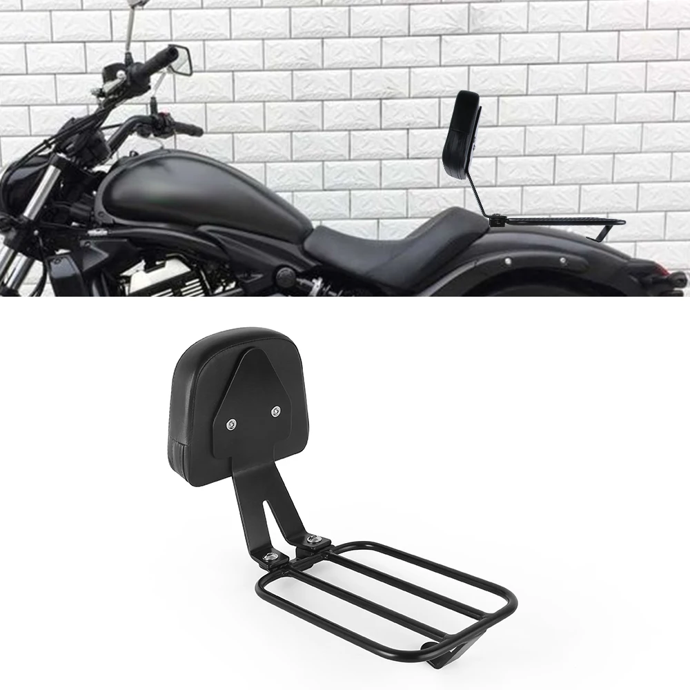 For Kawasaki Vulcan S 650 VN650 2015-2023 Driver Backrest with Luggage Rack Detachable Rider Sissy Bar Rear Back Rest