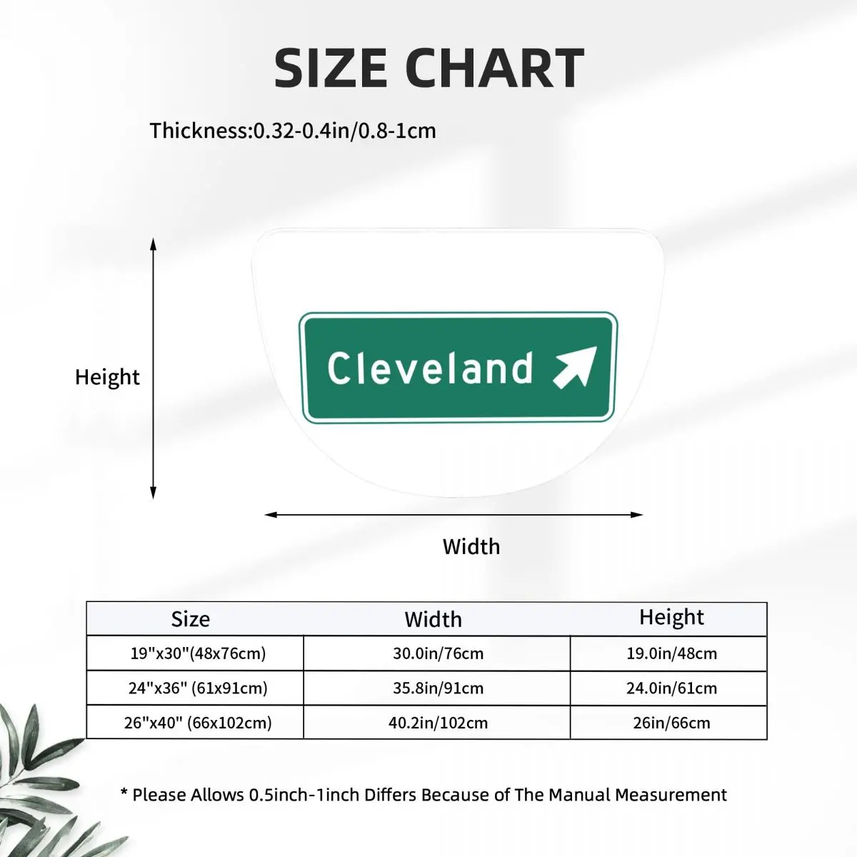 Cleveland Soft Flannel Half Round Doormat Non Slip Bathroom Mat Absorbent Floor Carpet for Garage