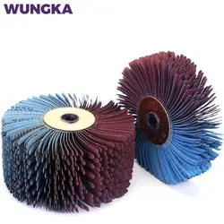 118x60/30mm 120-600 Grit Abrasives Wire Drum Wood Burnishing Polishing Wheel Brush Cloth Sanding Grinding Groove Mop Buffing Pad