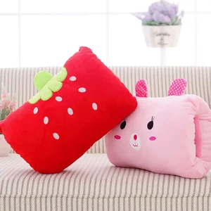 Bantal Penghangat Tangan Kartun Lucu Hadiah Kreatif Boneka Binatang Lembut untuk Anak-anak Bantal Tidur Siang Bantal leher travel penghangat Tangan 10 bantal rakun penjualan terbaik - №