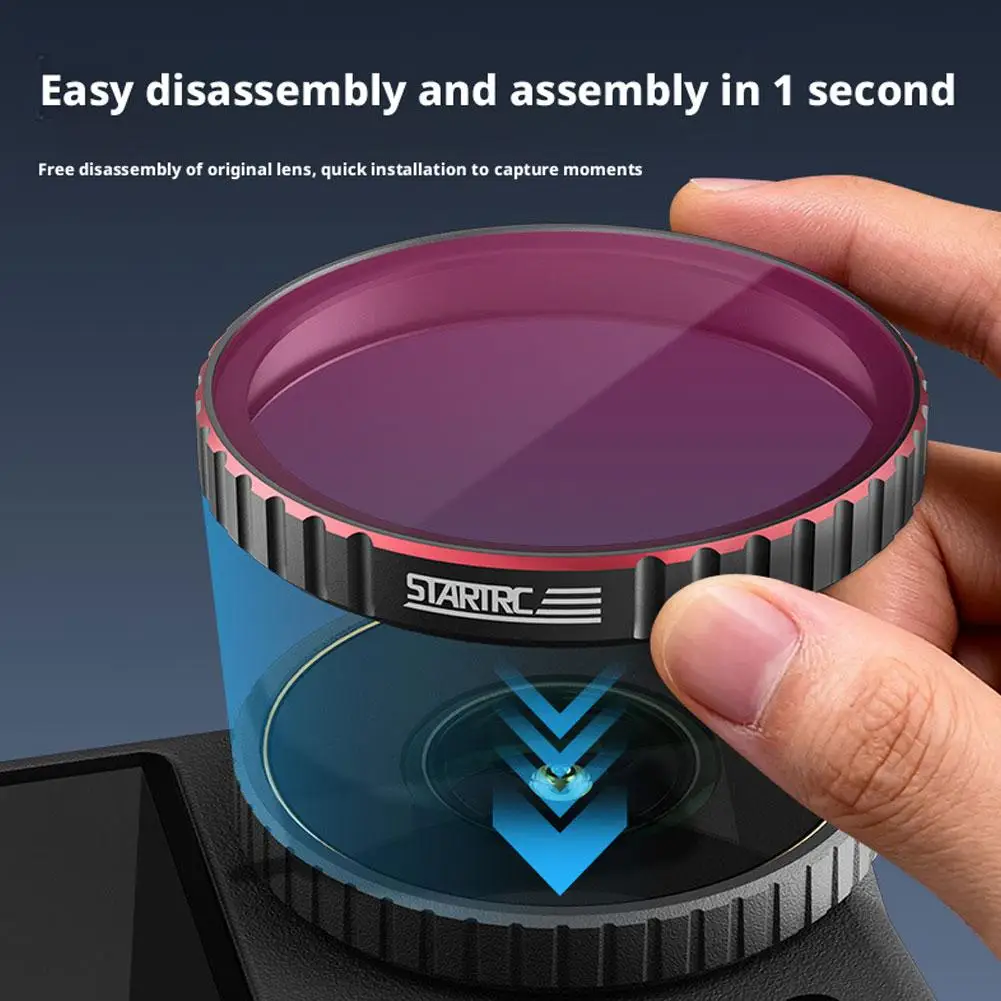 مجموعة مرشح لـ dji OSMO Action 6 CPL + ND8 + ND16 + ND32 مجموعة عدسات مرشح للكاميرا للتصوير الفوتوغرافي والفيديو