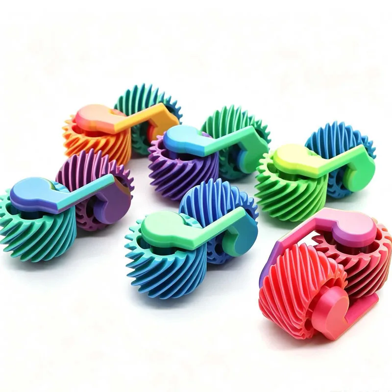 NEW 3D Printed Fidget Finger Roller Spinning Gear Stress Relief Toys Focus Quiet Anxiety ADHD Cool EDC Gadgets Creative Gifts