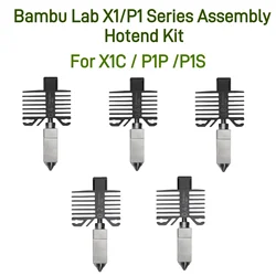 For Bambu lab X1/P1 Series Hotend Kit Hardened Steel Nozzle 0.2/0.4/0.6/0.8mm For Bambu lab X1C P1P P1S 3D Printer Parts