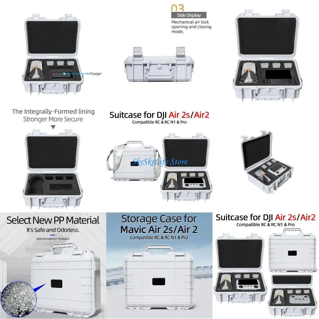 

E65E ABS Storage Bag Hard Carrying Bag for Air 2S Air 2 Explosinproof Bag