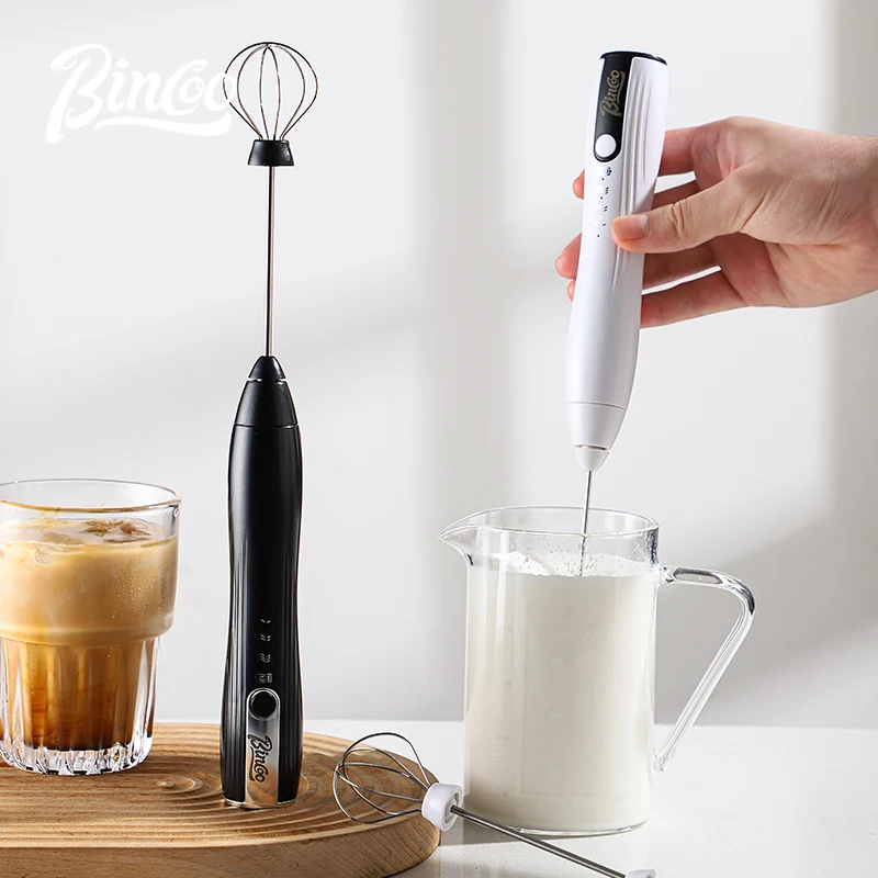 Bincoo Milk Frother Household Electric Milk Frother Milk Stirrer Coffee Frother Handheld Whipper Kitchen Baking Stirring Egg