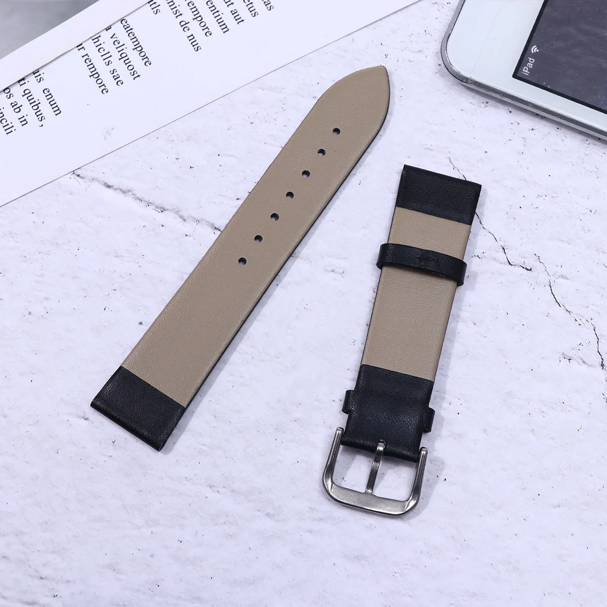 

Watch Band Black 20mm Durable Replacement Watch Strap Comfortable Stylish Wristband for Men Women