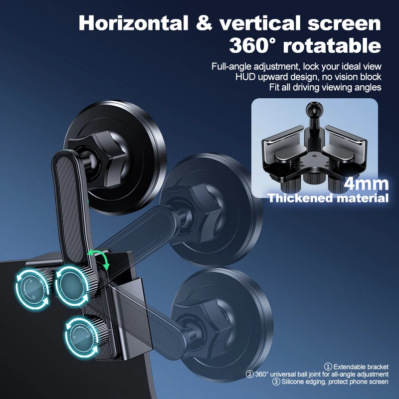 Lcars Car Screen Snap-On Magnetic Phone Holder, No Adhesive Required, Non-Damaging Installation, Stable and Suitable for Installation on the Display Screens of Tesla and Byd Cars