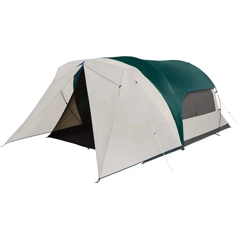 Cabin Camping Tent with Screened Porch Weatherproof Enclosed Option Includes Rainfly Carry Bag