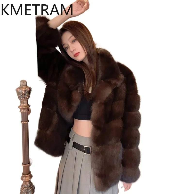 Natural Sable Fur Jacket Woman Luxury Short Fur Coat Women 2024 Fashion Womans Clothing High Quality Jackets for Winter шуба