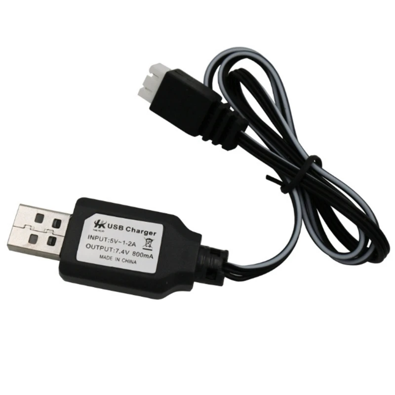 7.4V USB Battery Charging Cable with Three Pin Adapter Charging Cord 800mA