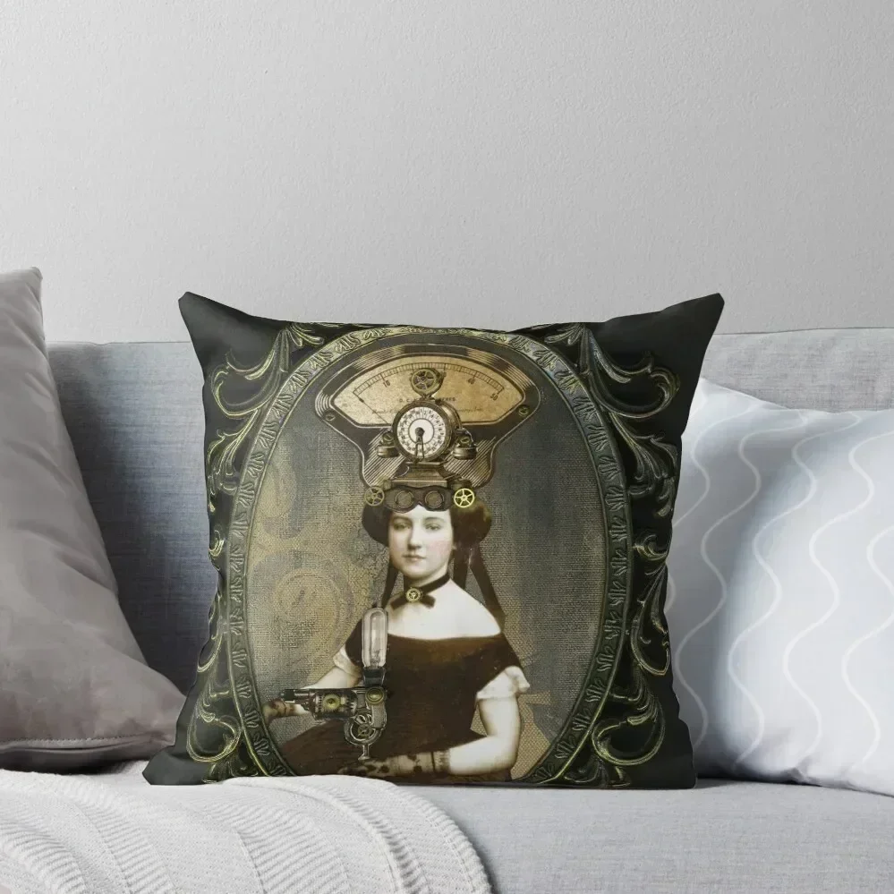 

Steampunk Civil War Portrait: Adelaide Throw Pillow christmas pillowcases Cushion Cover Luxury Custom Cushion pillow