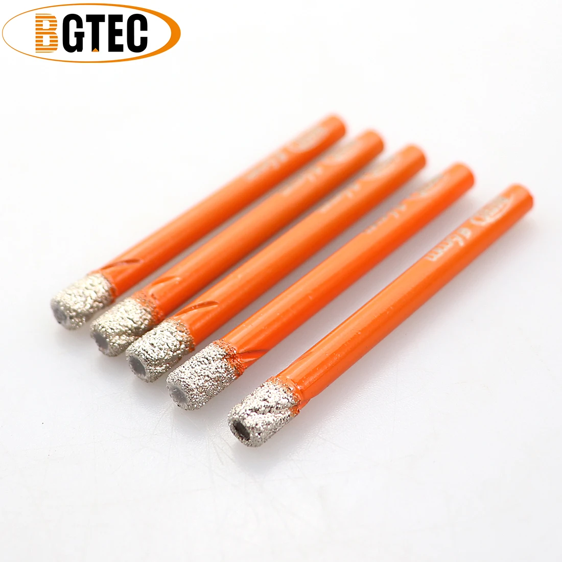 BGTEC 5 pezzi gambo tondo Dia6mm punte di perforazione a secco sega a tazza diamantata carotatrice per piastrelle gres ceramica granito marmo