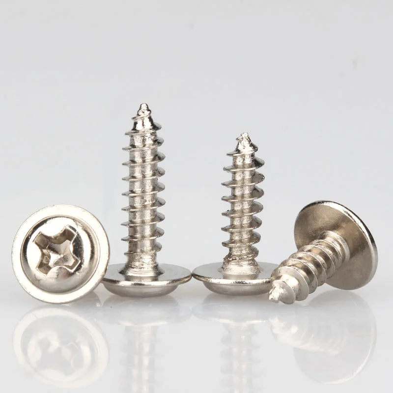 M1.7 M2 M2.3 M3 M4 M5 304 Stainless Steel Pan Head Self Tapping Screws Round Head Fasteners For Furniture Hardware Accessories