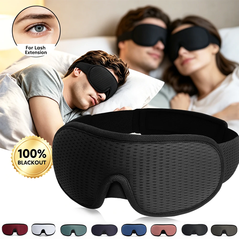 Sleep Mask 3D Deep Contoured Eye Shade Breathable Eye Patch Travel Smooth Sleep Masker Relax Blindfold Sleeping Eye Mask