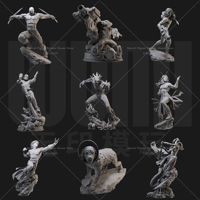 

1/24 1/18 Scale Milky Way Superhero Guardians DIY Self-assembled GK 3D Resin Un-panited White Dolls Collectible for Hobbyists