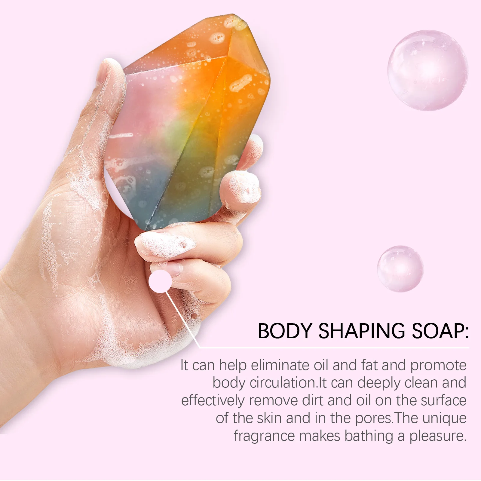 OCEAURA Duftender Garten-Traumseife Tiefenreinigend und Effektiv Schmutzentfernend Badeseife 100g Zur Gesichtsreinigung und Dusche – Detail 8