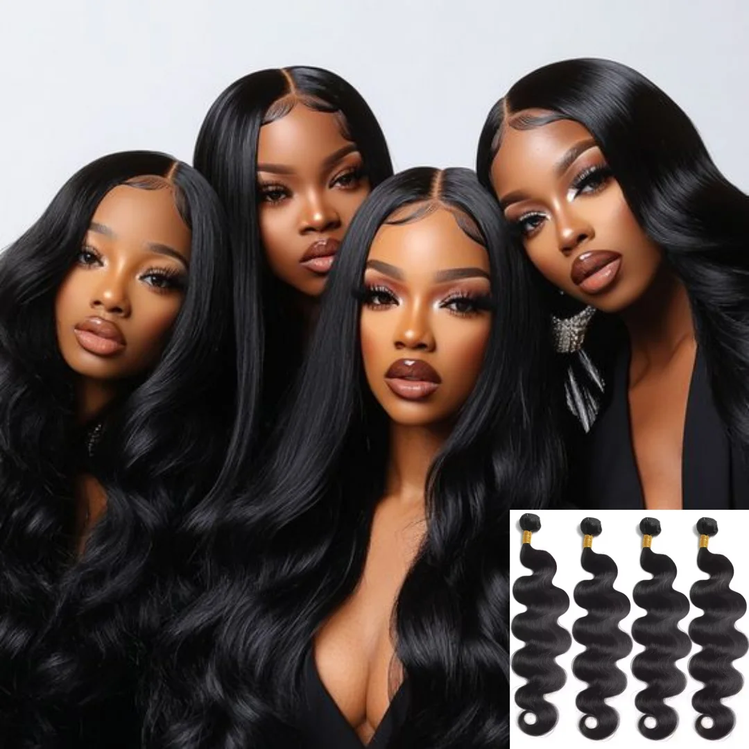 2 3 4 пучка Remy Бразильская объемная волна 32 34 36 дюймов Объемная волна Плетение волос Пучки человеческих волос Черные прямые волосы для наращивания