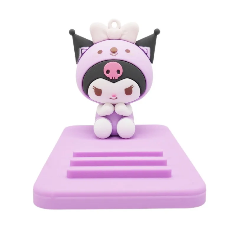 Sanrio 3D muñeca perezosa de dibujos animados, soporte para teléfono de escritorio, base creativa, adorno de regalo pequeño, nuevo