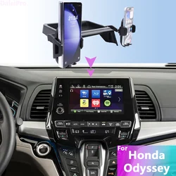 For Honda Odyssey 2018 2019 2020-2024 Double Car Phone Holders Wireless Charging Storage Box Screen Fixed Organizer Accessories