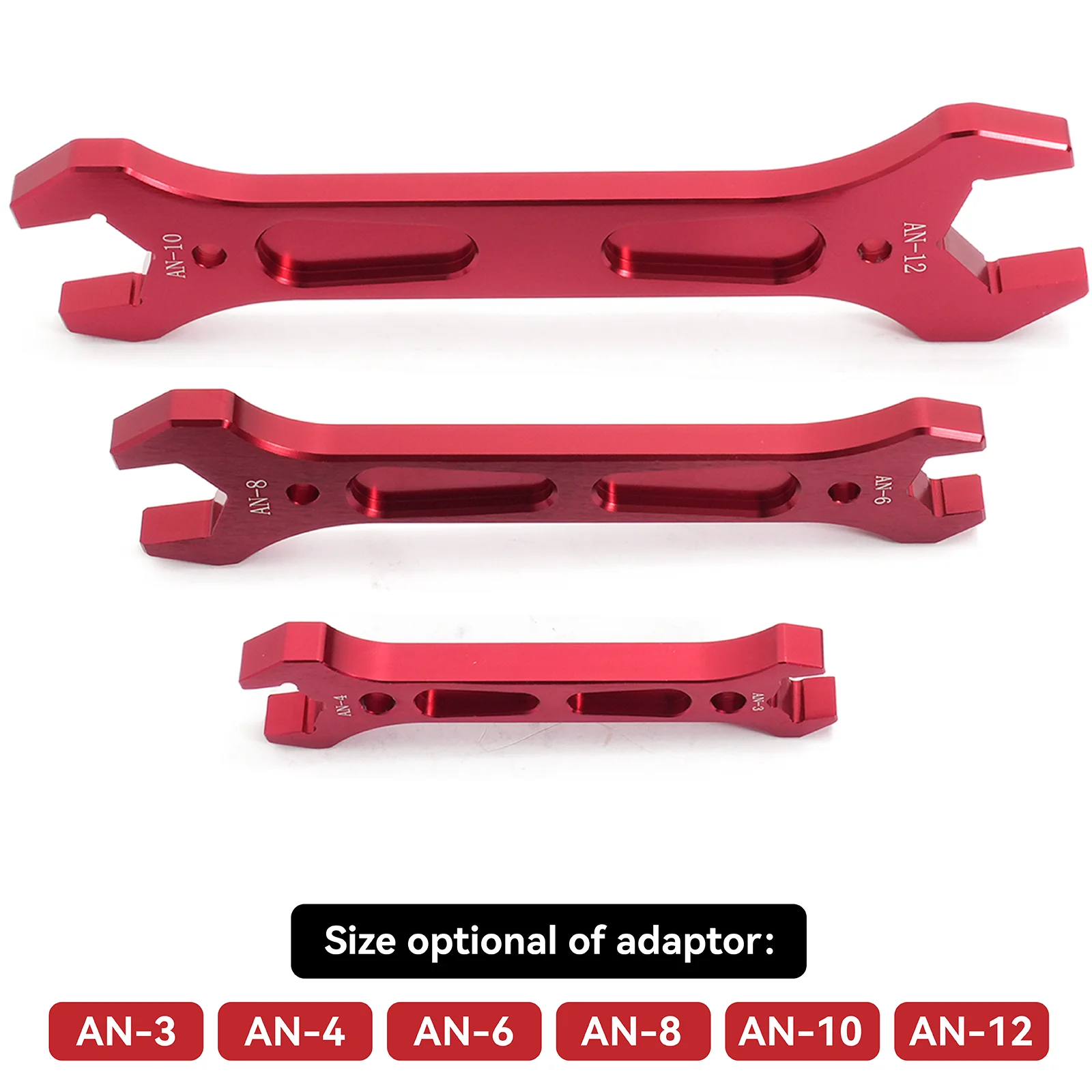 

Anodized Aluminum Double End Hose AN Wrench Spanner Tool Set AN3 to AN12 Fitting Wrench Set Car Modification DIY Tool